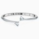 Swarovski Ezüst színű karperec szív alakú kristályokkal 