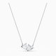 Swarovski Ezüst színű nyaklánc dupla szív kristállyal 5517117