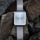 Bering Classic ezüst négyszögletes női óra 14528-000
