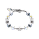Coeur de Lion GeoCUBE hematit howlit swarovski karkötő 4965/30-1714