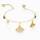 Swarovski Arany színű gingko karkötő 5518173