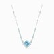 Swarovski Csillogó vízkék ezüst színű nyaklánc 5524137