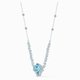 Swarovski Csillogó vízkék ezüst színű nyaklánc 5524137