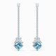 Swarovski Csillogó vizkék függő fülbevaló 5524138