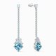 Swarovski Csillogó vizkék függő fülbevaló 5524138