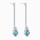 Swarovski Csillogó vizkék függő fülbevaló 5524138