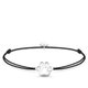 Thomas Sabo Szürke textil karkötő ezüst tappanccsal LS123-173-5-L20