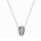 Swarovski Összefonódó nyaklánc kék swarovski kristállyal 5537106