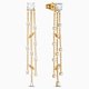 Swarovski Arany színű függő fülbevaló swarovski kristályokkal 5535791