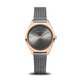 Bering Ultra slim antracit rozé női óra 17031-369