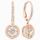 Swarovski Rozé függő fülbevaló swarovski kristállyal 5504753