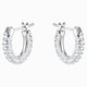 Swarovski Karika fülbevaló fehér kristályokkal 5446004