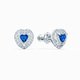 Swarovski Bedugós szív fülbevaló kék és fehér kristályokkal 5511685
