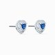 Swarovski Bedugós szív fülbevaló kék és fehér kristályokkal 5511685