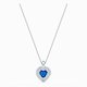 Swarovski Szív medál láncon kék és fehér kristállyal 5511541