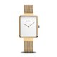 Bering Classic szögletes arany fehér női óra 14528-334