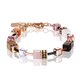 Coeur de Lion GeoCUBE rózsakvarc ónix jáspis howlit swarovski karkötő 4905/30-0227