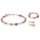 Coeur de Lion GeoCUBE rózsakvarc ónix jáspis howlit swarovski nyaklánc 4905/10-0227
