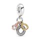 Pandora ékszer Tripla monogramm és logó függő charm 799044C01