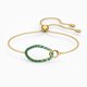 Swarovski Elements zöld arany sliding karkötő 5563935