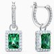 Swarovski Angelic ezüst zöld fülbevaló 5559834