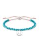 Thomas Sabo Türkiz állítható karkötő ezüst lóherével A1983-905-17-L20