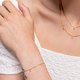 Thomas Sabo Aranyozott ezüst karkötő virág cirkónia dísszel A1998-414-14-L19v