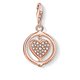 Thomas Sabo Köves forgó szív rozé charm 1859-416-14
