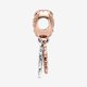 Pandora ékszer Áttört szív és tollak álomfogó rozé charm 789068C00