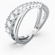 Swarovski Twist ezüst színű gyűrű kristályokkal 