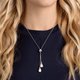 Swarovski Ezüst színű nyaklánc függő gyöngyökkel 5467313