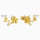 Swarovski Botanic arany színű fülbevaló fehés és sárga kristállyal 5535828