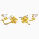 Swarovski Botanic arany színű fülbevaló fehés és sárga kristállyal 5535828