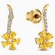 Swarovski Botanic arany színű fülbevaló kristályokkal 5535796