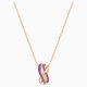 Swarovski Twist rows rozé nyaklánc lila kristályokkal 5563907