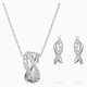 Swarovski Twist ékszer szett fehér kristályokkal 5579790