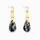 Swarovski T bar arany színű fülbevaló szürke kristállyal 5566148