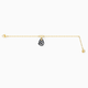 Swarovski T bar arany színű karkötő szürke kristállyal 5566149