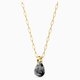 Swarovski T bar arany színű nyaklánc szürke kristállyal 5558340