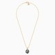 Swarovski T bar arany színű nyaklánc szürke kristállyal 5558340