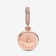 Pandora ékszer Rozé függő charm kék kövekkel 789186C01