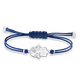 Swarovski Power Hamza keze kék szövet karkötő 5523154