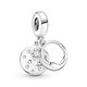 Pandora ékszer Alvó hold és csillagok függő ezüst charm 799242C01