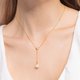 Thomas Sabo Aranyozott ezüst nyaklánc csillaggal tenyésztett gyönggyel KE1986-445-14-L45v