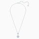Swarovski Angelic ezüst színű nyaklánc kék kristállyal 5559381