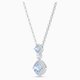 Swarovski Angelic ezüst színű nyaklánc kék kristállyal 5559381
