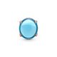 Pandora ékszer Kék ovális cabochon rozé charm 789309C01