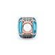 Pandora ékszer Kék ovális cabochon rozé charm 789309C01