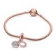Pandora ékszer Rozé függő charm halványkék kövekkel 789186C03