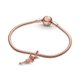 Pandora ékszer Rózsa rozé függő charm 789312C01